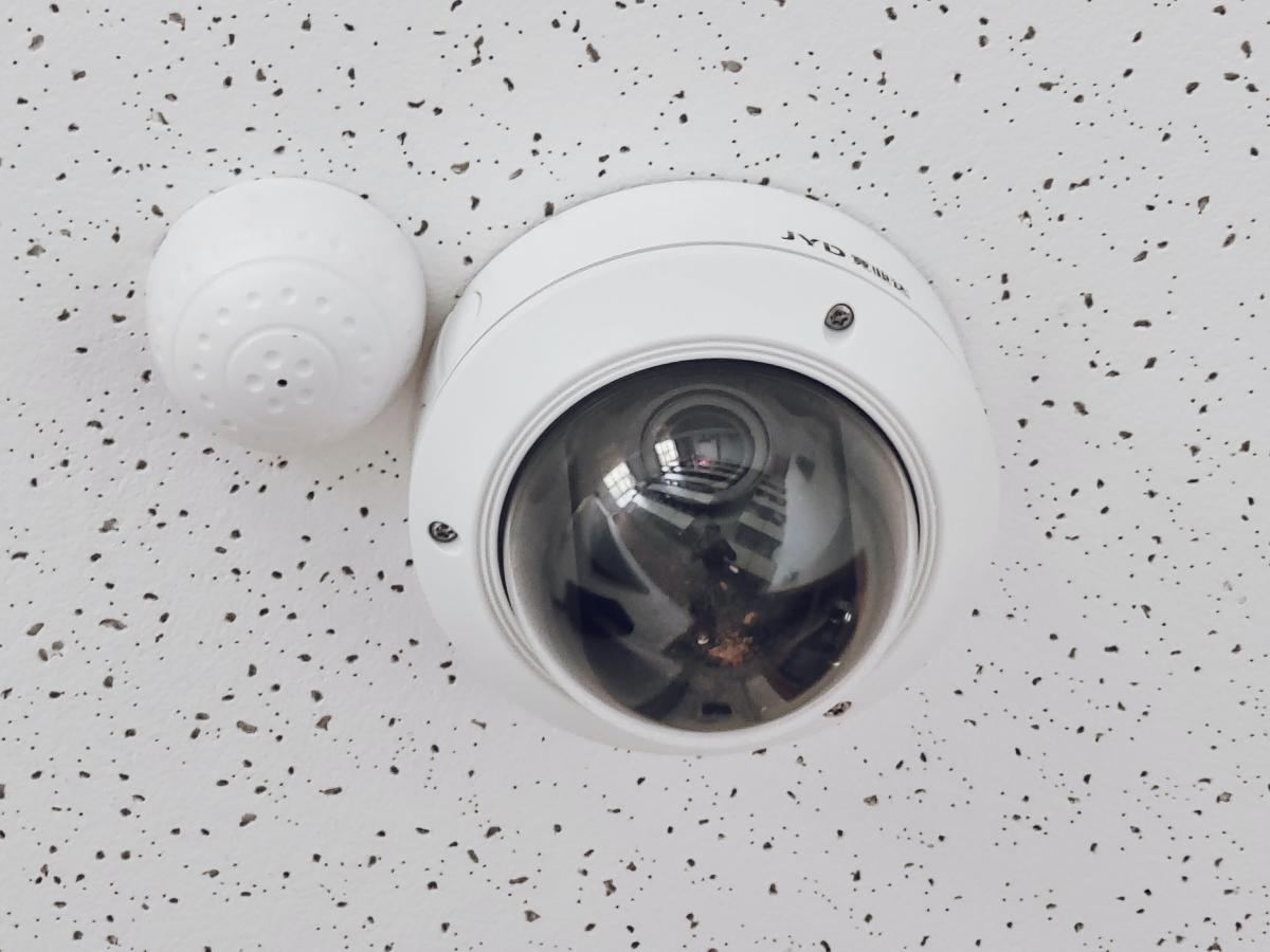 CCTV on ceiling